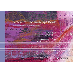 Music Notebook A5 Schott 6 staves 
