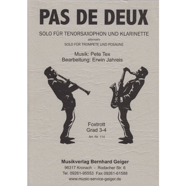 Pas de Deux (Solo für Klarinette und Tenor-Sax)...