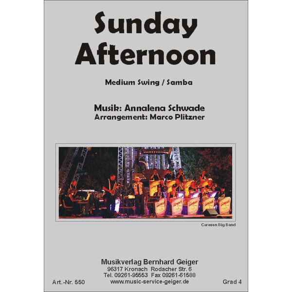 Sunday Afternoon - Medium Swing-Samba (Bigband)