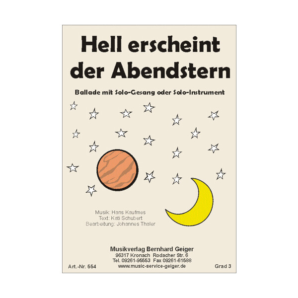 Hell erscheint der Abendstern (Bigband)