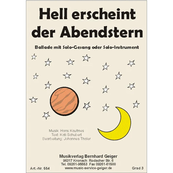 Hell erscheint der Abendstern (Große Blasmusik)