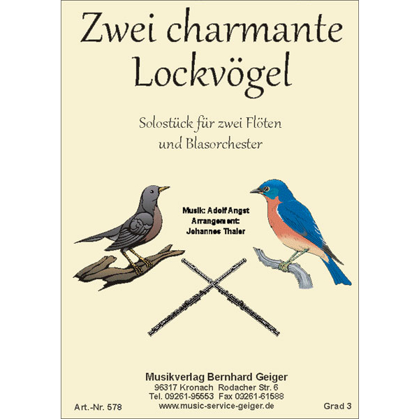 Zwei charmante Lockvögel - Solo for flute or piccolo -...