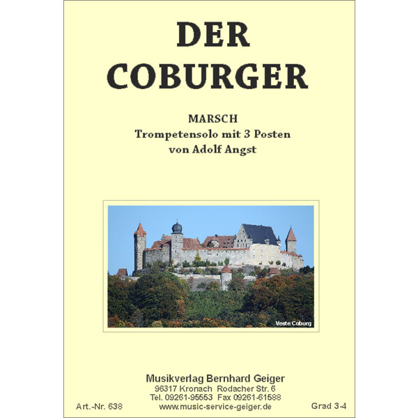 Der Coburger (Adolf Angst) - mit 3 Posten (Blasmusik)