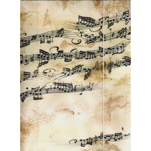 Folder music notes (DIN A4) beige