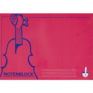 Notepad / Music Paper Star 12 staves 100 sheets -...