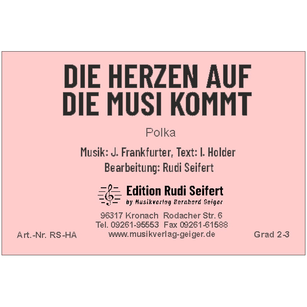 Die Herzen auf - die Musi kommt (Blasmusik)