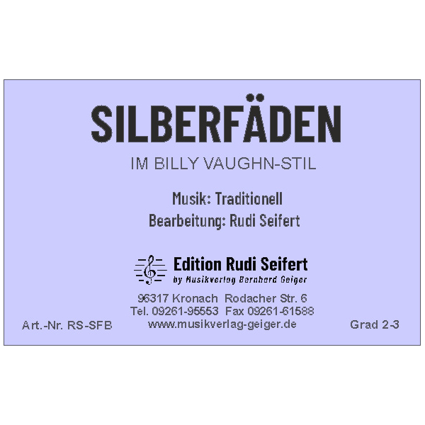 Silberfäden (Billy-Vaughn-Stil) (Blasmusik)