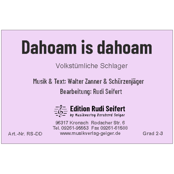 Dahoam is dahoam - Schürzenjäger (Blasmusik)