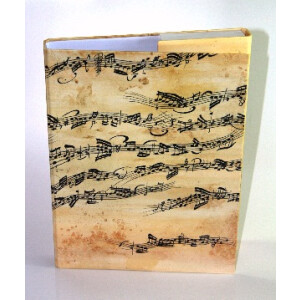 Collection box stable music notes line gold (DIN A4)