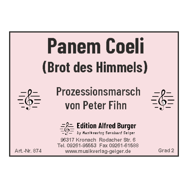 Panem Coeli (Brot des Himmels) (Processional march)...