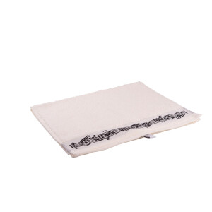 Guest towel music notes cream