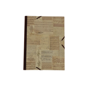 Folder with rubber cord over corner romantic motive (DIN A4)