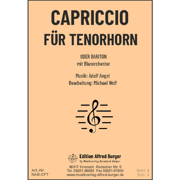 Capriccio für Tenorhorn (Adolf Angst) (Kleine...