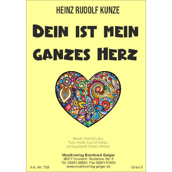 Dein ist mein ganzes Herz - Heinz Rudolf Kunze (concert...