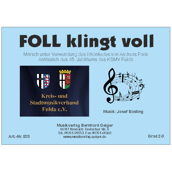 Foll klingt voll (Marsch) (Blasmusik)