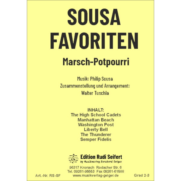 Sousa-Favoriten (Marsch-Potpourri) Blasmusik