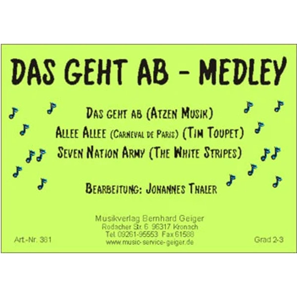 Das geht ab - Medley (Kleine Blasmusik)  box