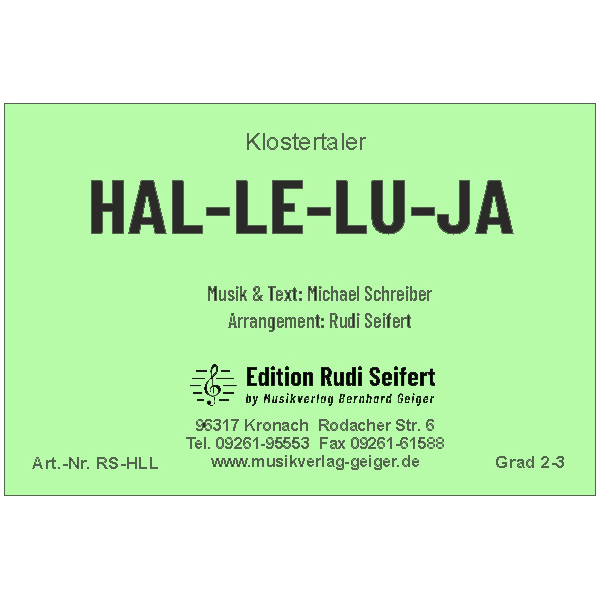 HAL-LE-LU-JA - Klostertaler (Bigband)