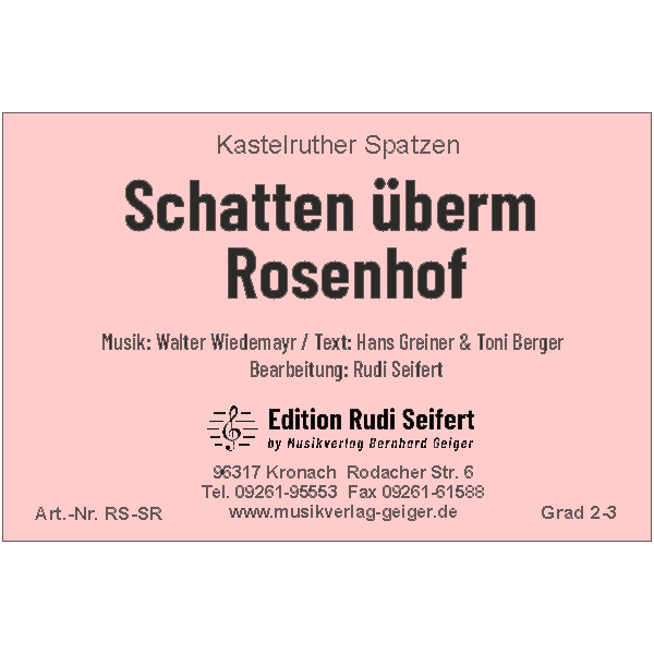 Schatten überm Rosenhof - Kastelruther Spatzen (Blasmus