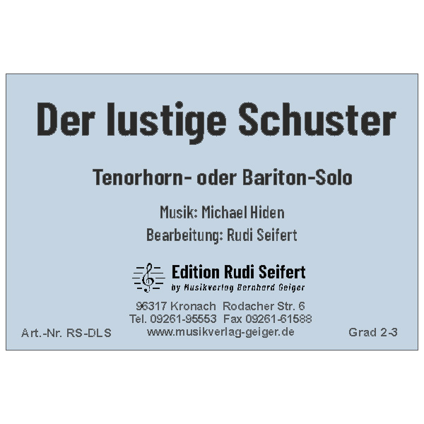 Der lustige Schuster (Solo für Tenorhorn oder Bariton) 