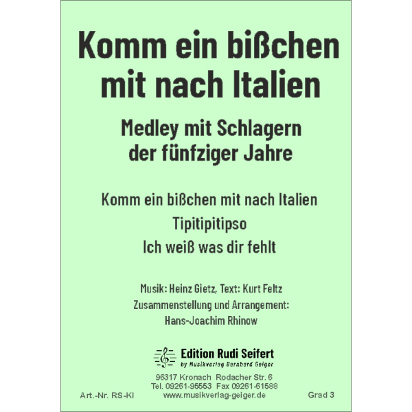 Komm ein bißchen mit nach Italien (medley) (Small Conc