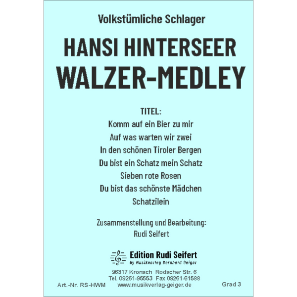 Hansi Hinterseer Walzer-Medley (Blasmusik)