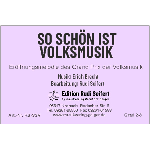 So schön ist Volksmusik (Concert Band)