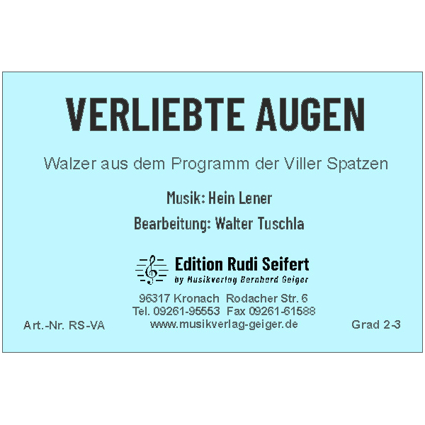Verliebte Augen (Walzer) (Blasmusik)