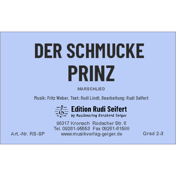 Der schmucke Prinz (Small Concert Band)