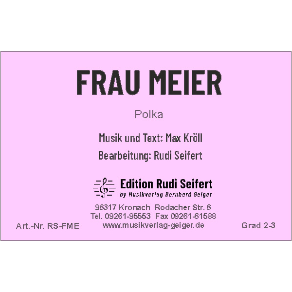 Frau Meier (Small Concert Band)