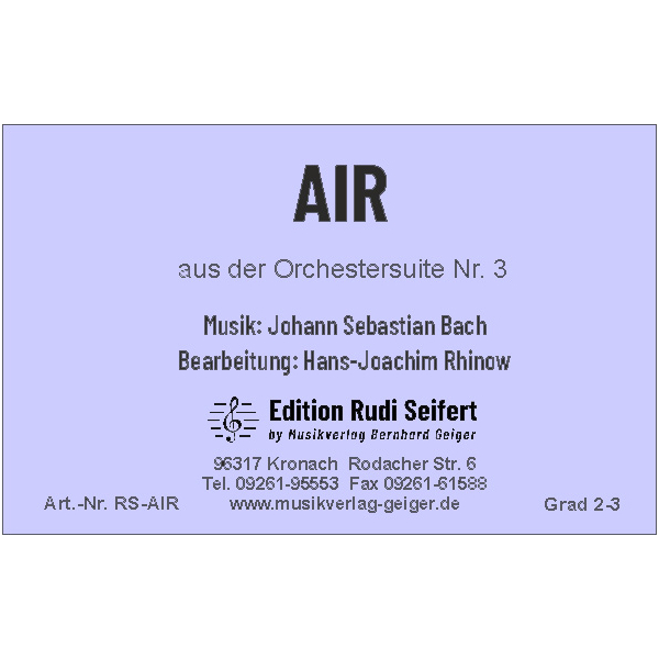 Air von Bach (Blasmusik)