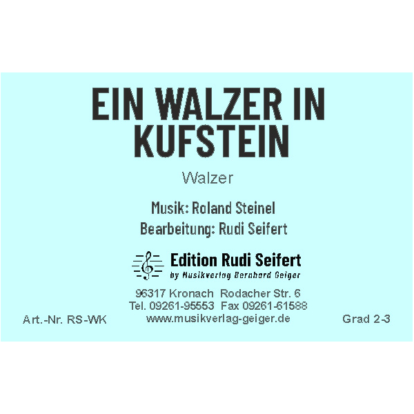 Ein Walzer in Kufstein (Concert Band)