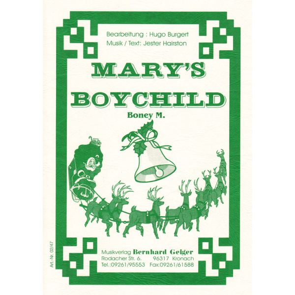 Marys Boychild - Boney M. (Concert Band) box