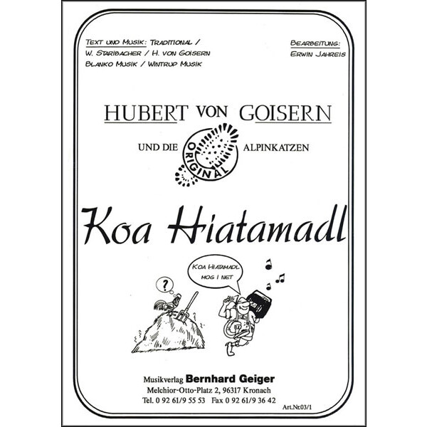 Koa Hiatamadl - Hubert von Goisern (Blasmusik)