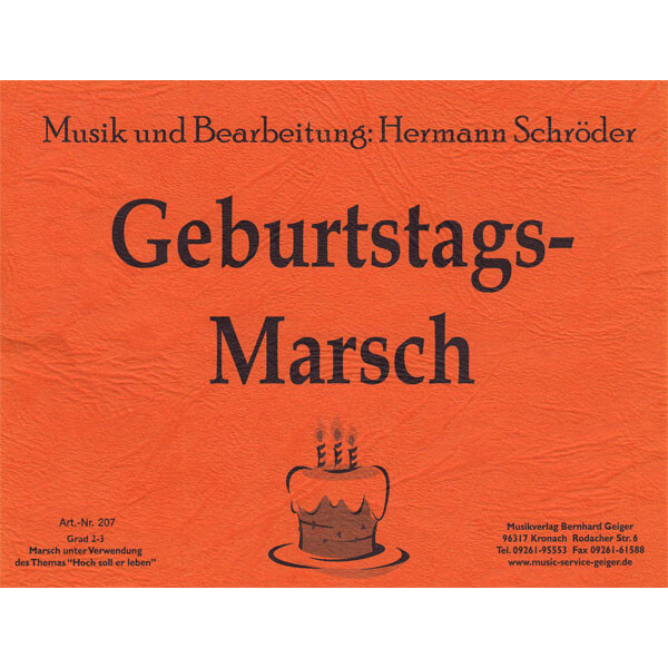Geburtstags-Marsch (Kleine Blasmusik)
