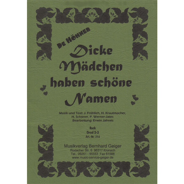 Dicke Mädchen haben schöne Namen - De Höhner