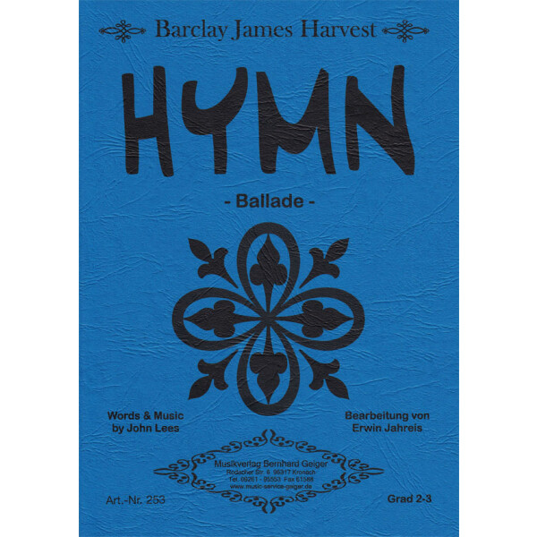 Hymn - Barclay James Harvest - Singpartituren