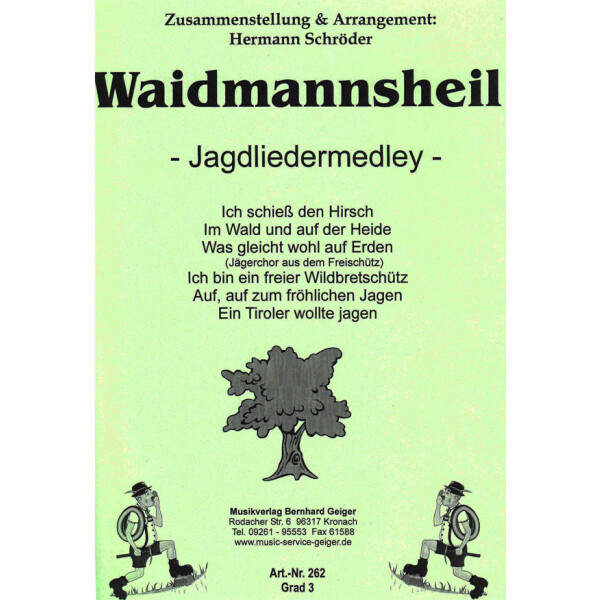 Waidmannsheil - Jagdlieder-Medley - Klavierbegleitung