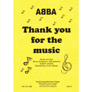 Thank you for the music - ABBA - Piano accompaniment