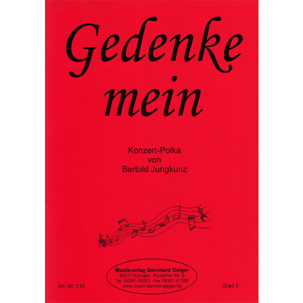 Gedenke mein - Konzertpolka