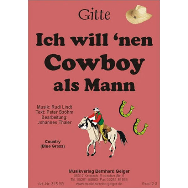 Ich will nen Cowboy als Mann - Gitte (Blasmusik)