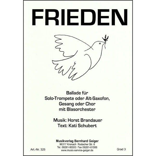 Frieden - Ballad - Piano accompaniment choir