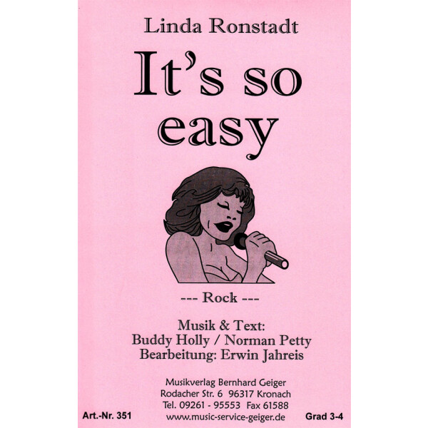 Its so easy - Linda Ronstadt (Blasmusik)