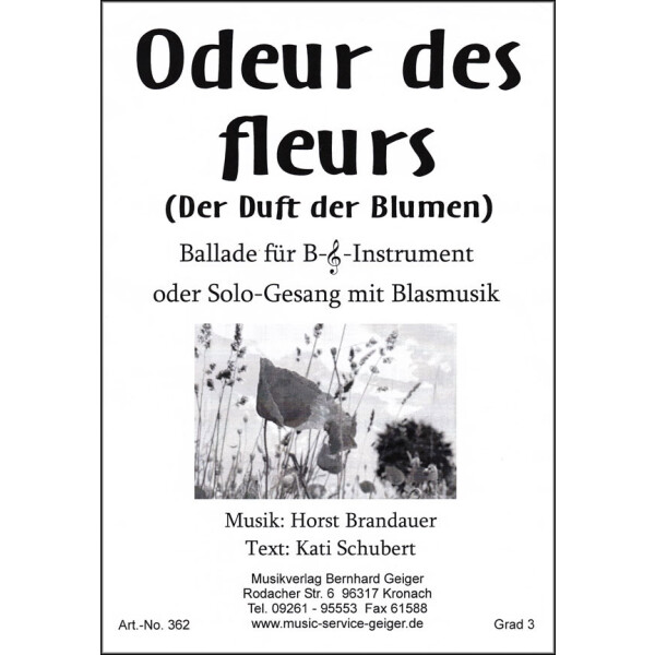 Odeur des fleurs - Der Duft der Blumen