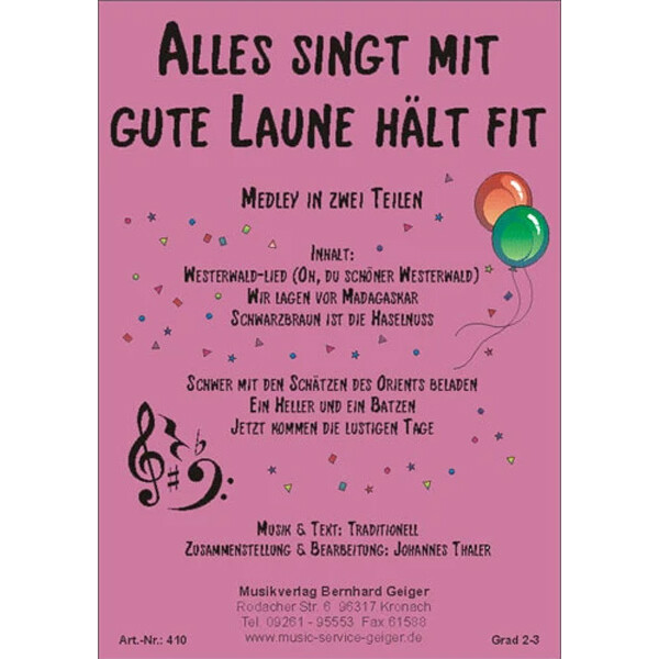 Alles singt mit gute Laune hält fit - Medley (Kleine...