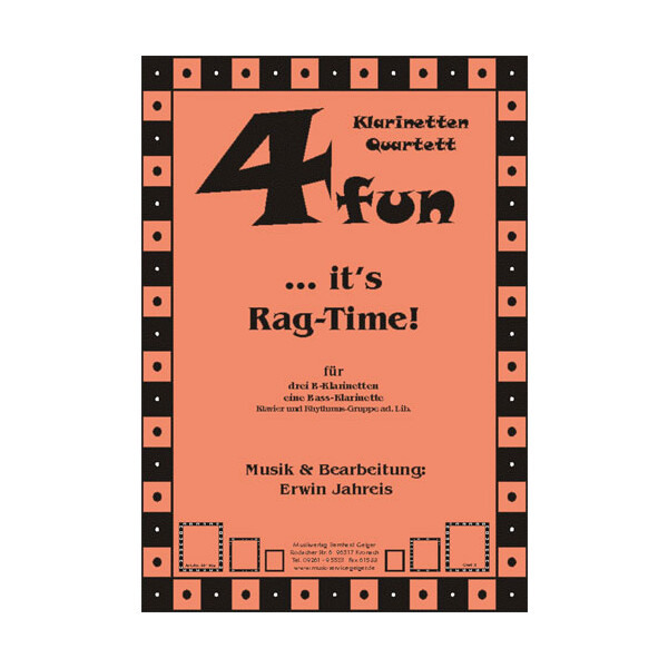 Its Rag-Time! - Klarinetten-Quartett