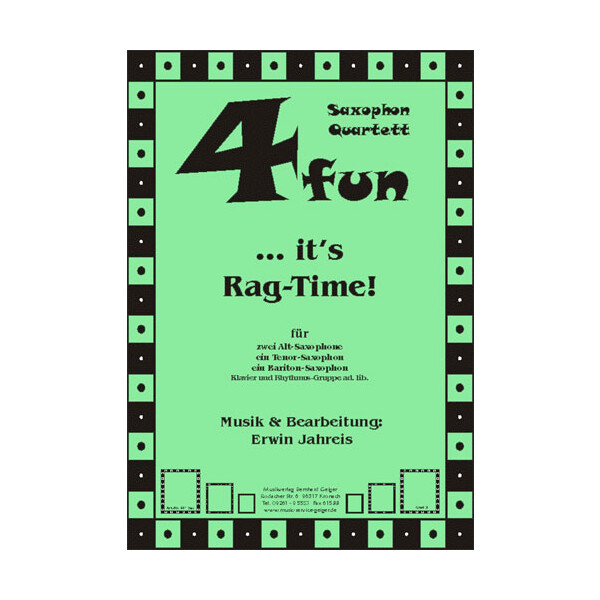 Its Rag-Time! - Saxophone quartet