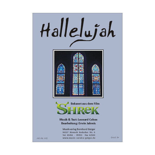 Hallelujah - Shrek / Leonard Cohen - Singpartituren...