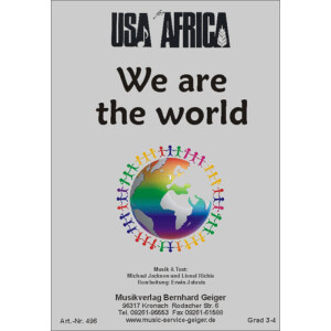 We are the world - USA for Africa - Singing Score GCH