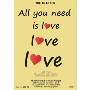 All you need is love - The Beatles (Blasmusik)